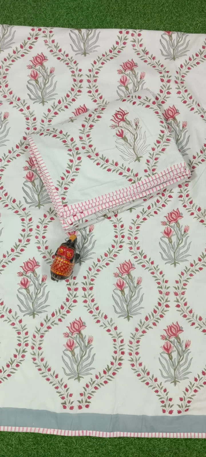 Rani Kamal Vine Reversible Hand-Block Dohar original product photograph