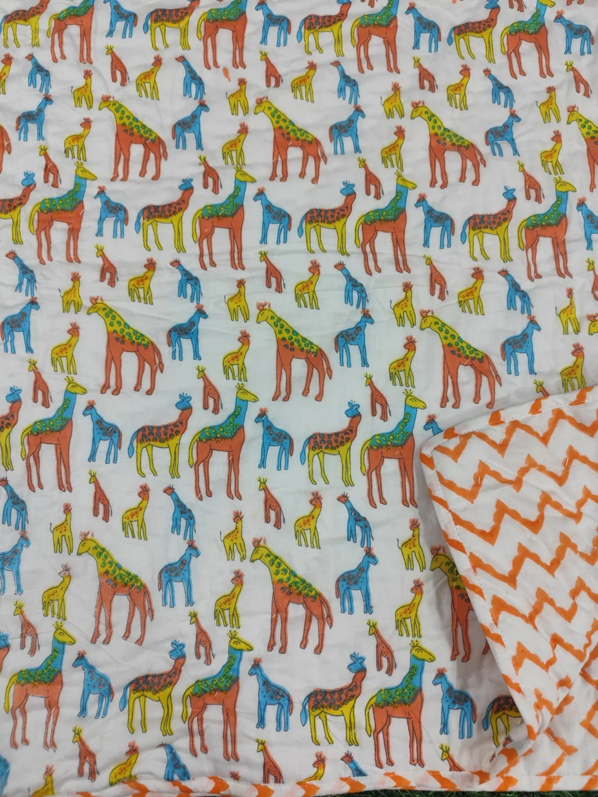 Colourful Giraffe Parade Kids Dohar original product photograph