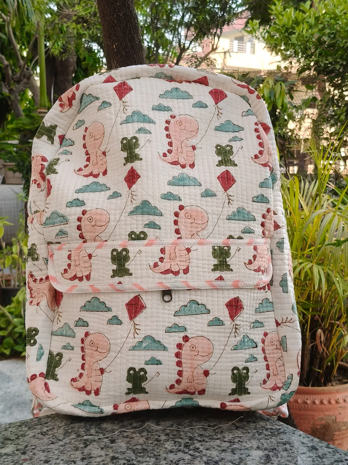 Dino Kite Adventure Quilted Kids Backpack original product photograph