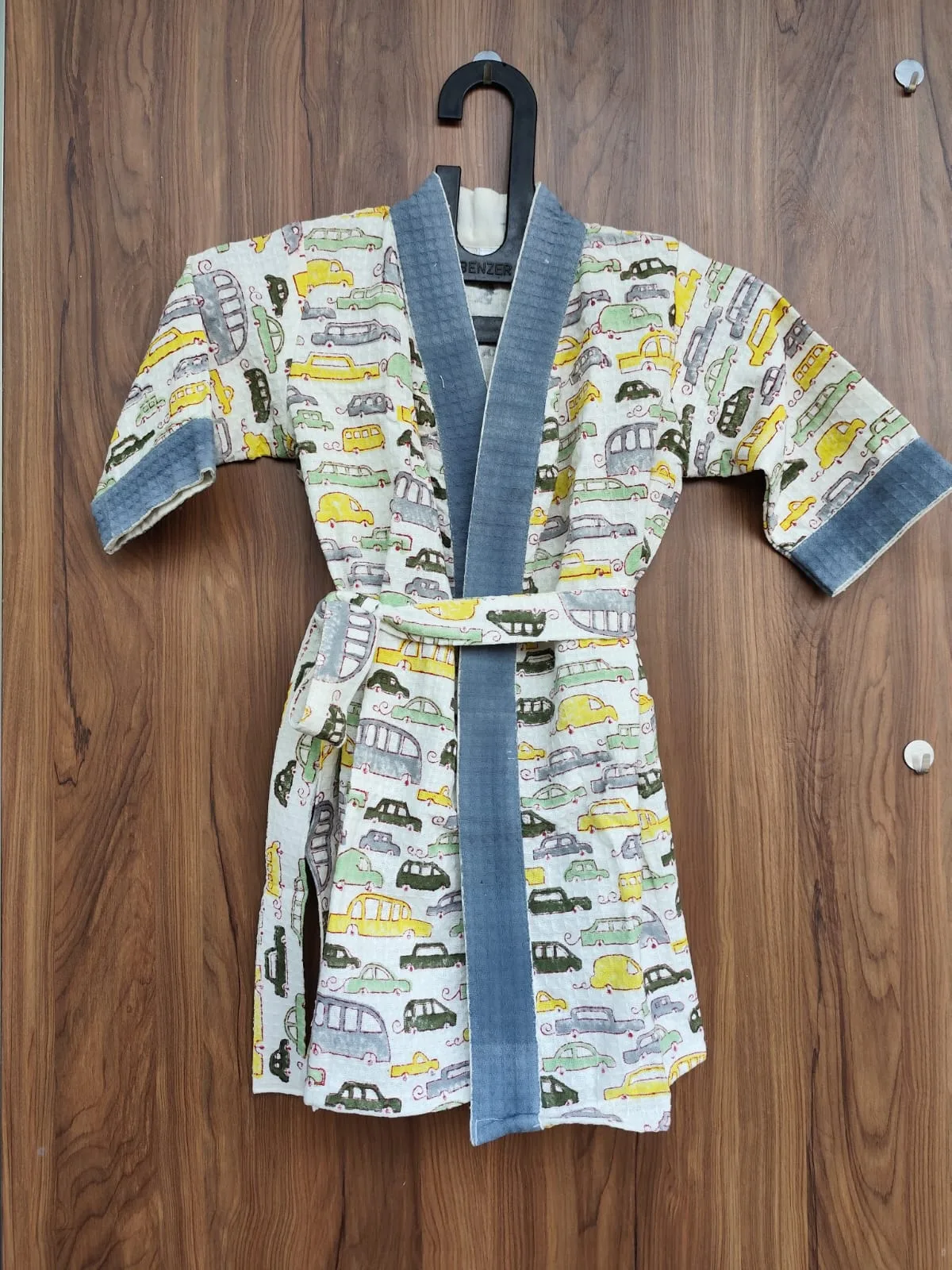 Little City Traffic Kids Waffle Bathrobe original product photograph