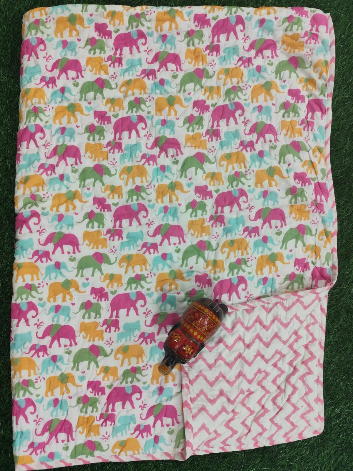 Pastel Elephant Parade Kids Dohar original product photograph