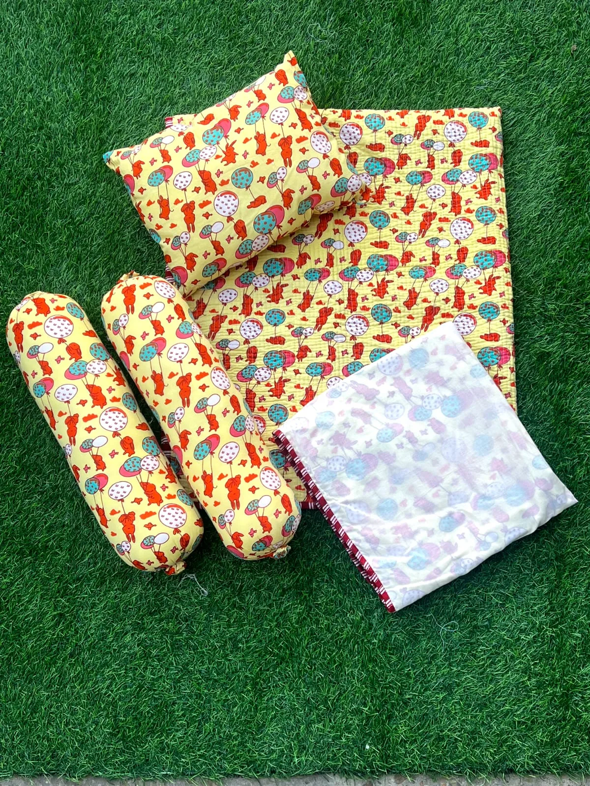 Candy Carnival Handblock Kids Bedding Set original product photograph