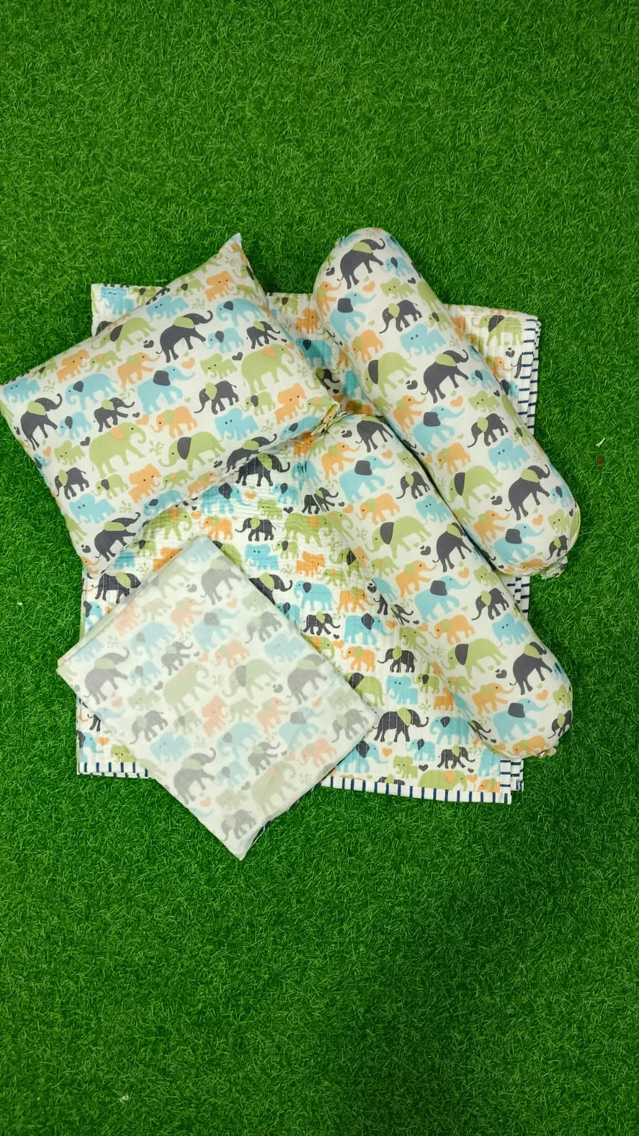 Safari Friends Handblock Kids Bedding Set original product photograph