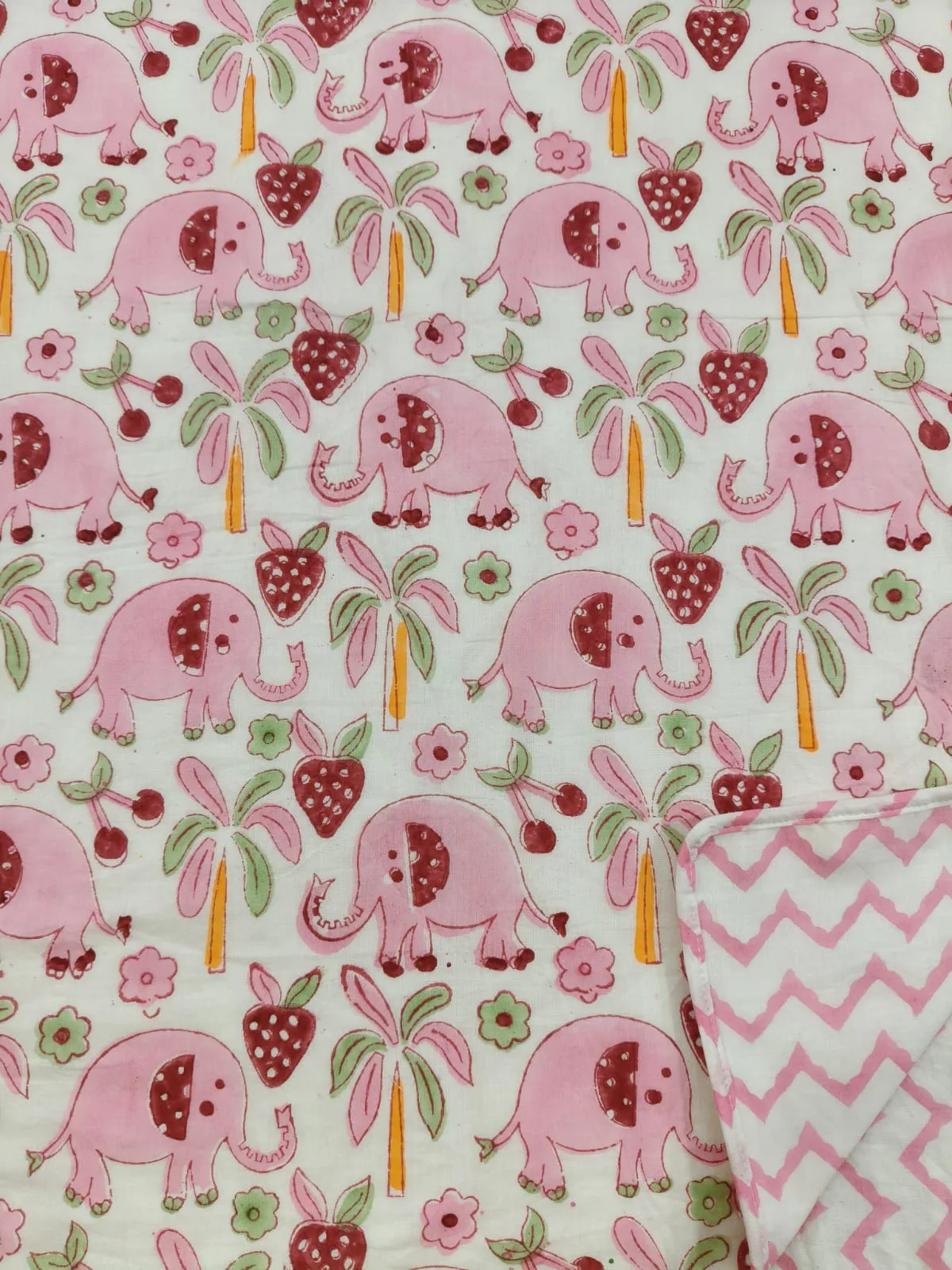 Blush Elephant Baby Dohar original product photograph