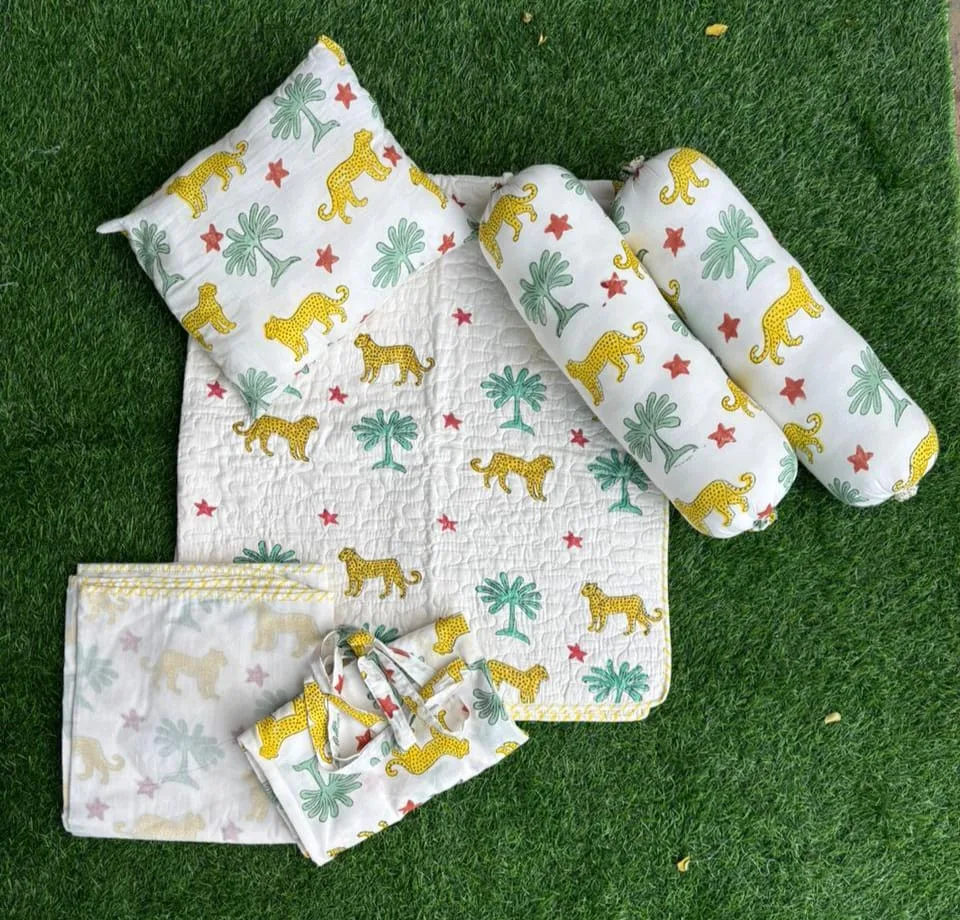 Little Safari Handblock Kids Bedding Set original product photograph