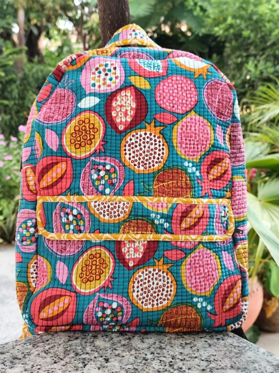 Pomegranate Pop Quilted Kids Backpack original product photograph