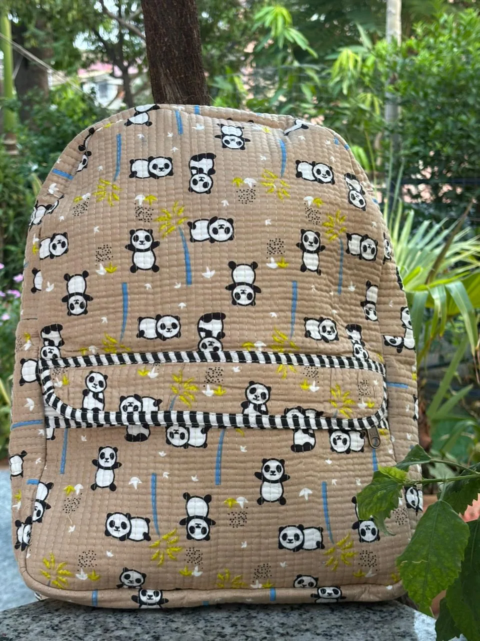 Bamboo Panda Quilted Kids Backpack original product photograph