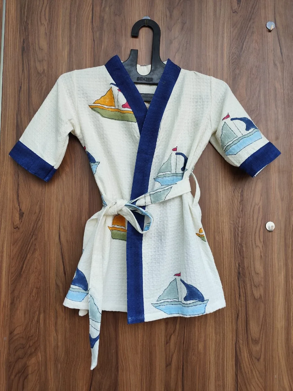 Harbour Sailboat Kids Waffle Bathrobe original product photograph