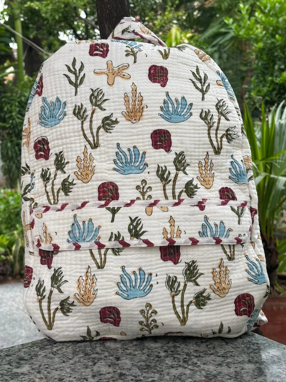 Coral Reef Explorer Quilted Kids Backpack original product photograph