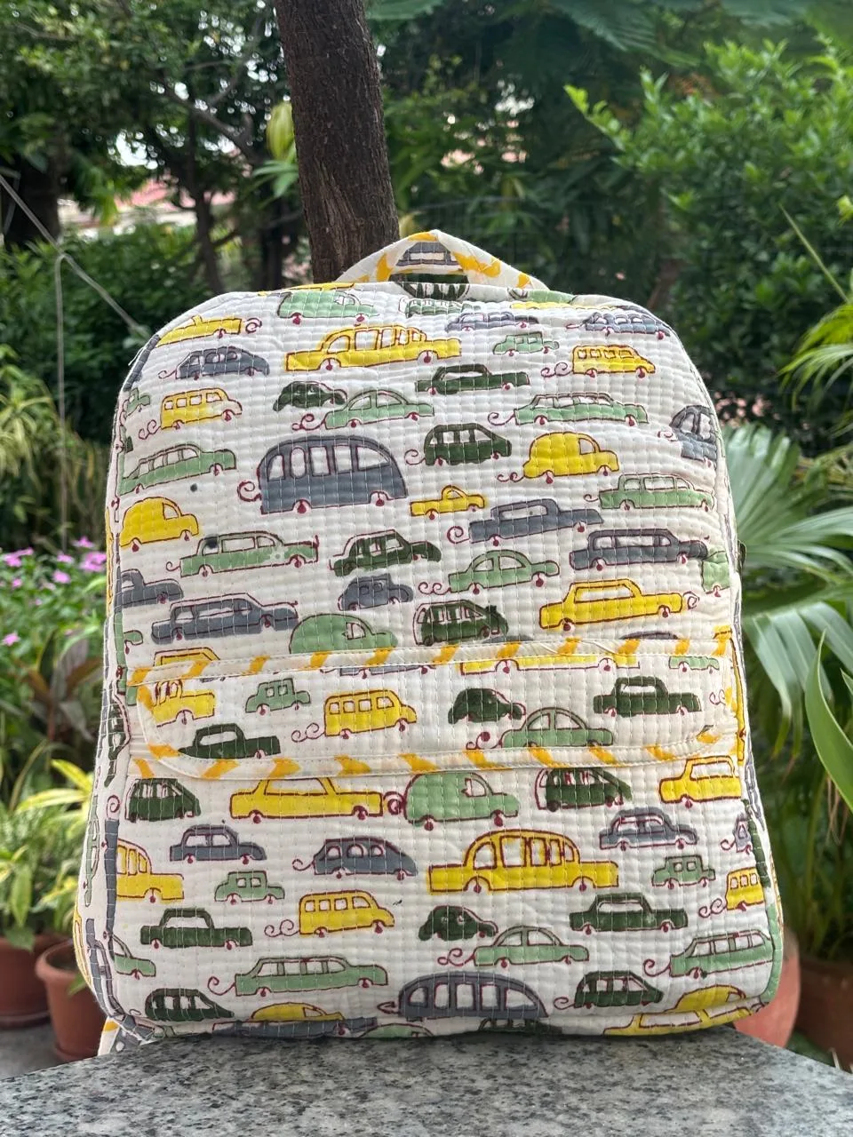 Retro Traffic Quilted Kids Backpack original product photograph
