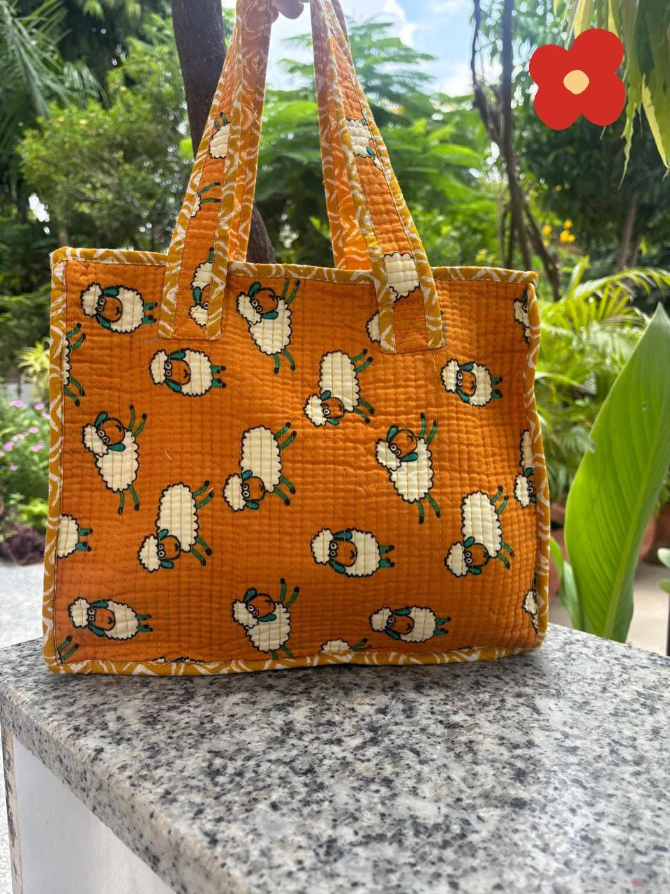 Mustard Little Companions Quilted Lunch Bag original product photograph