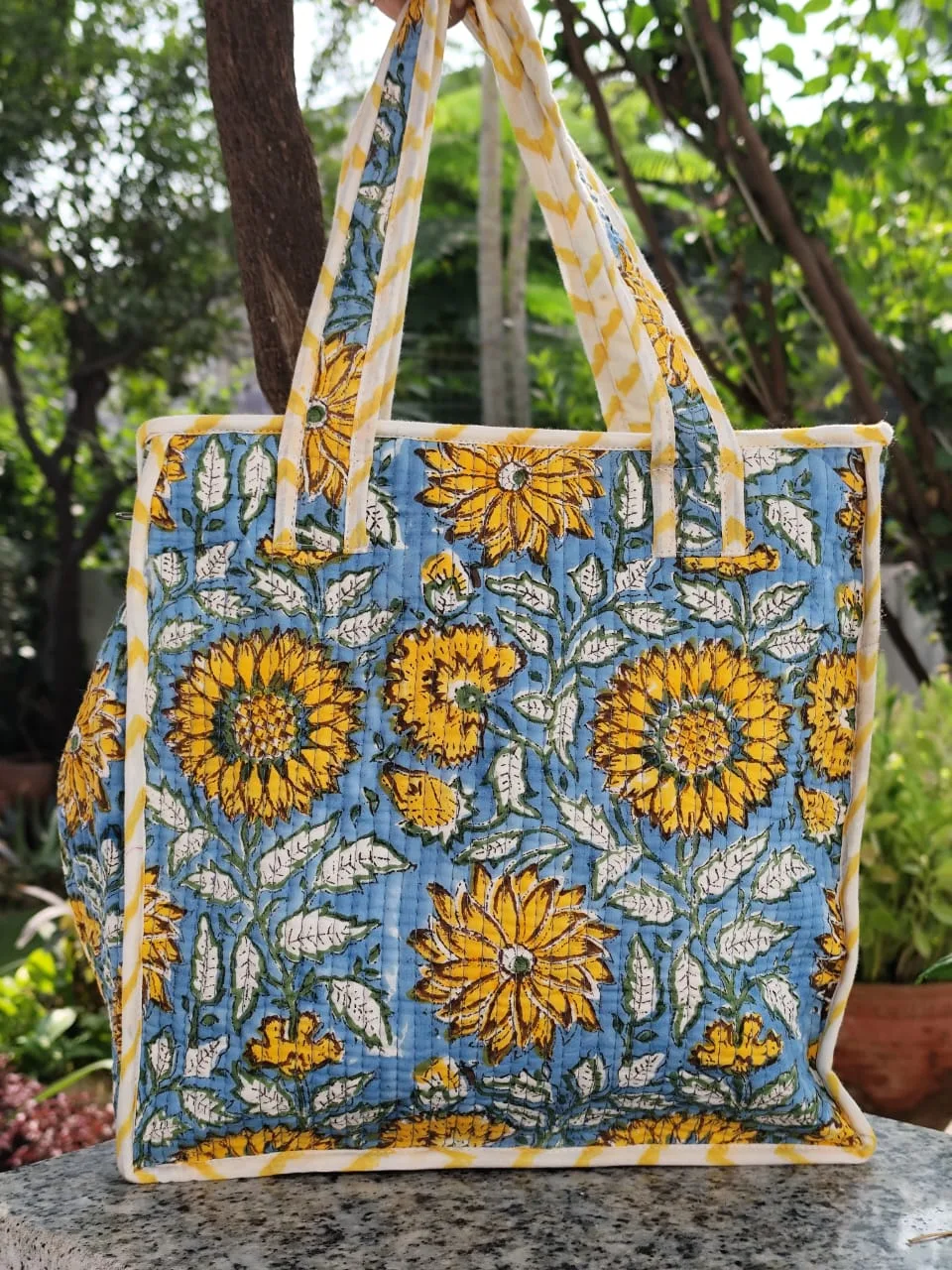 Sunflower Sky Quilted Lunch Bag original product photograph