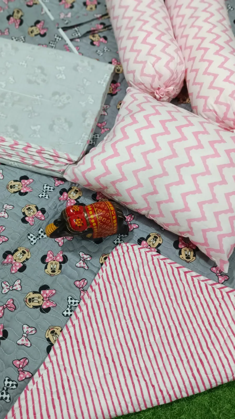 Pastel Patchwork Play Handblock Kids Bedding Set original product photograph